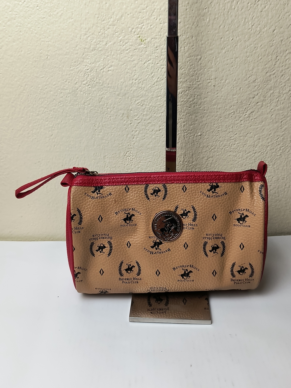 Beverly Hills Polo Club Red-Trim Cosmetic Pouch